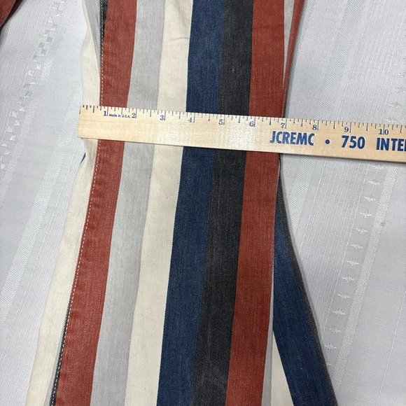 Saints & Heart Striped Flared Wide Leg Women's Jeans~Size L (approx 28x33) - Picture 7 of 14